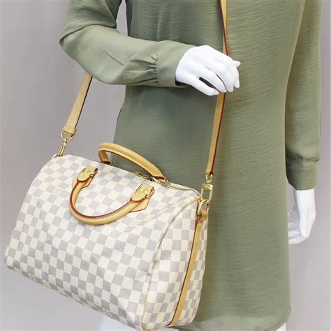 louis vuitton speedy 30 damier azur replica|speedy 30 with shoulder strap.